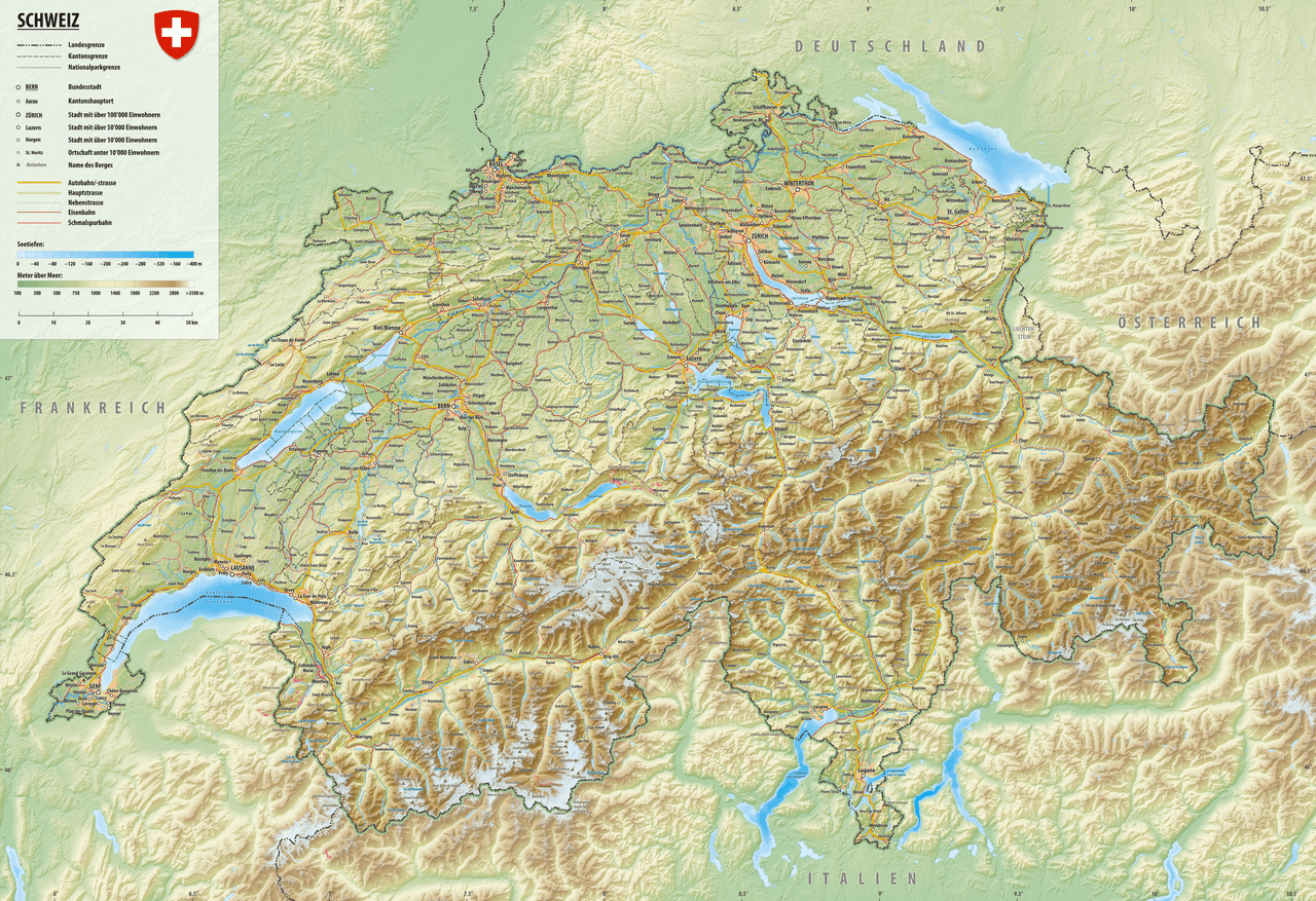 Carte de la Suisse